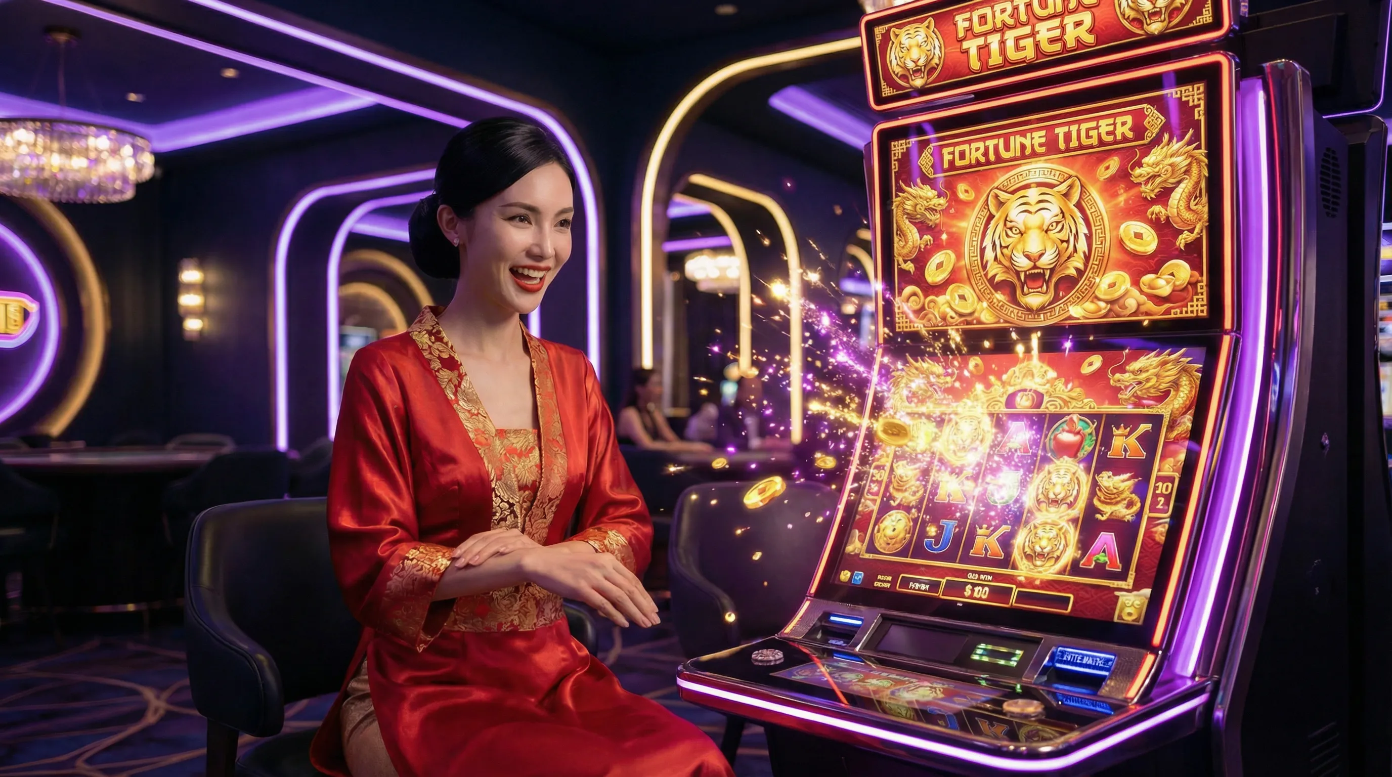 Fortune Tiger slot pixbet com símbolos de tigre dourado
